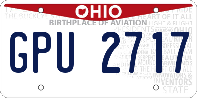 OH license plate GPU2717