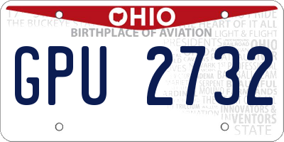 OH license plate GPU2732
