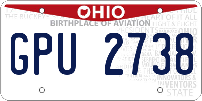 OH license plate GPU2738