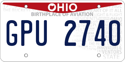 OH license plate GPU2740
