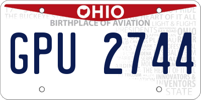 OH license plate GPU2744