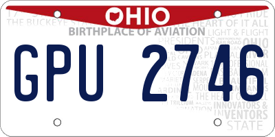 OH license plate GPU2746