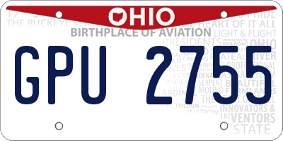 OH license plate GPU2755