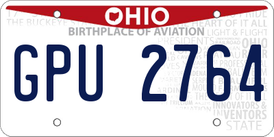 OH license plate GPU2764