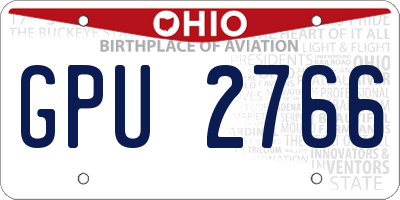 OH license plate GPU2766