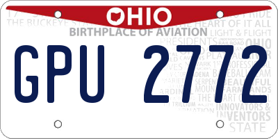 OH license plate GPU2772