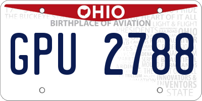 OH license plate GPU2788