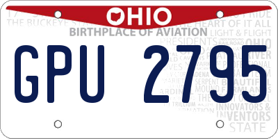 OH license plate GPU2795