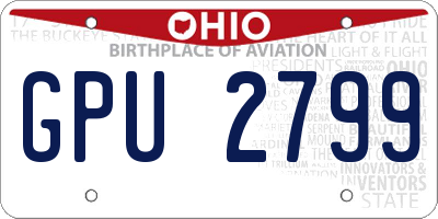 OH license plate GPU2799