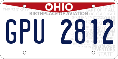 OH license plate GPU2812