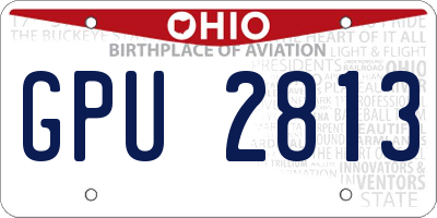 OH license plate GPU2813