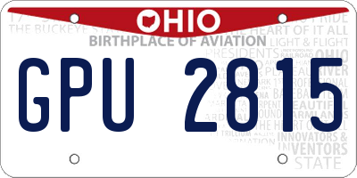 OH license plate GPU2815