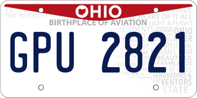 OH license plate GPU2821