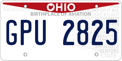 OH license plate GPU2825