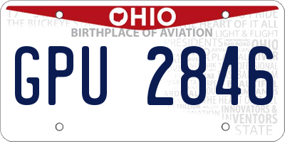 OH license plate GPU2846