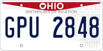 OH license plate GPU2848