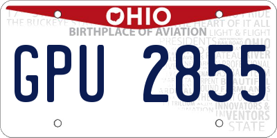 OH license plate GPU2855