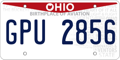OH license plate GPU2856