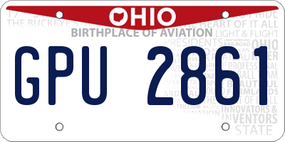 OH license plate GPU2861