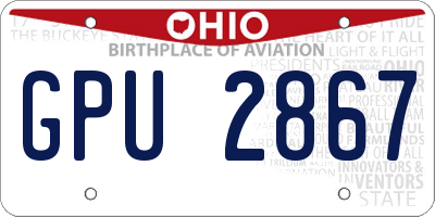 OH license plate GPU2867