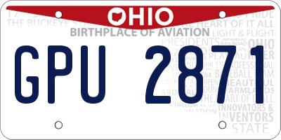 OH license plate GPU2871