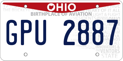 OH license plate GPU2887