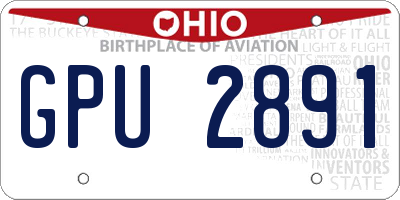 OH license plate GPU2891