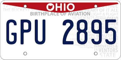 OH license plate GPU2895