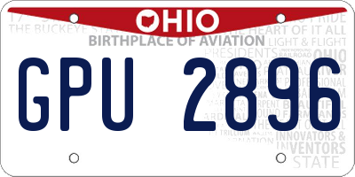 OH license plate GPU2896