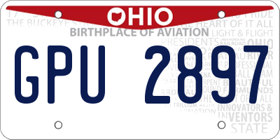 OH license plate GPU2897