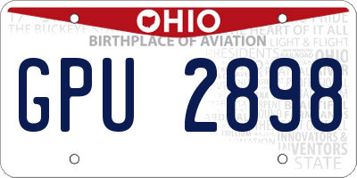 OH license plate GPU2898