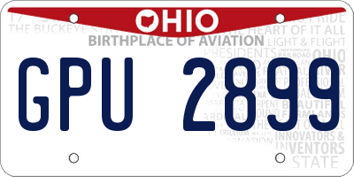 OH license plate GPU2899