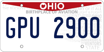OH license plate GPU2900