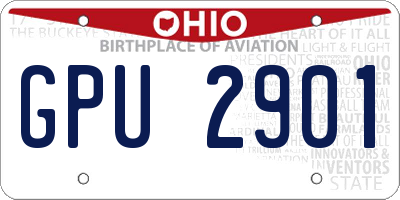 OH license plate GPU2901