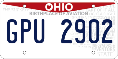 OH license plate GPU2902