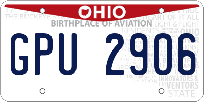 OH license plate GPU2906
