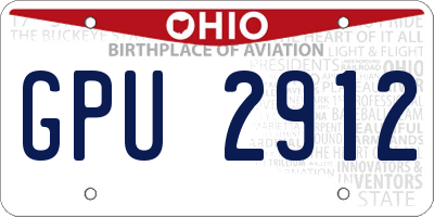 OH license plate GPU2912