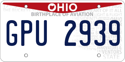 OH license plate GPU2939