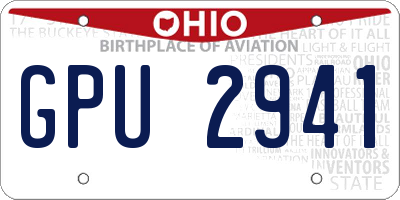 OH license plate GPU2941