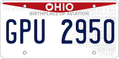 OH license plate GPU2950