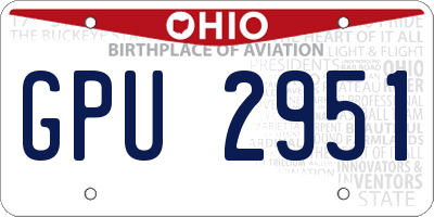 OH license plate GPU2951