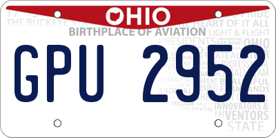 OH license plate GPU2952