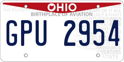 OH license plate GPU2954