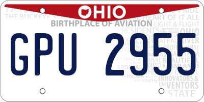 OH license plate GPU2955