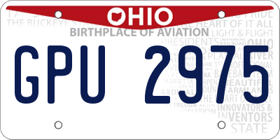 OH license plate GPU2975