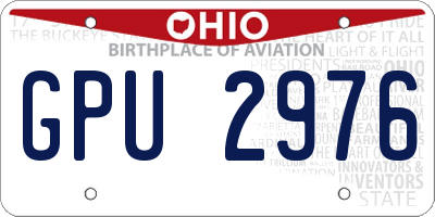 OH license plate GPU2976