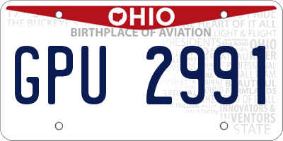 OH license plate GPU2991