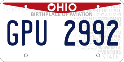 OH license plate GPU2992