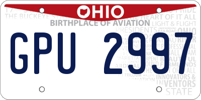 OH license plate GPU2997