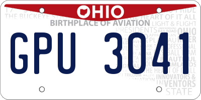 OH license plate GPU3041
